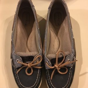 Sperry Topsiders Black/White Boat Shoes